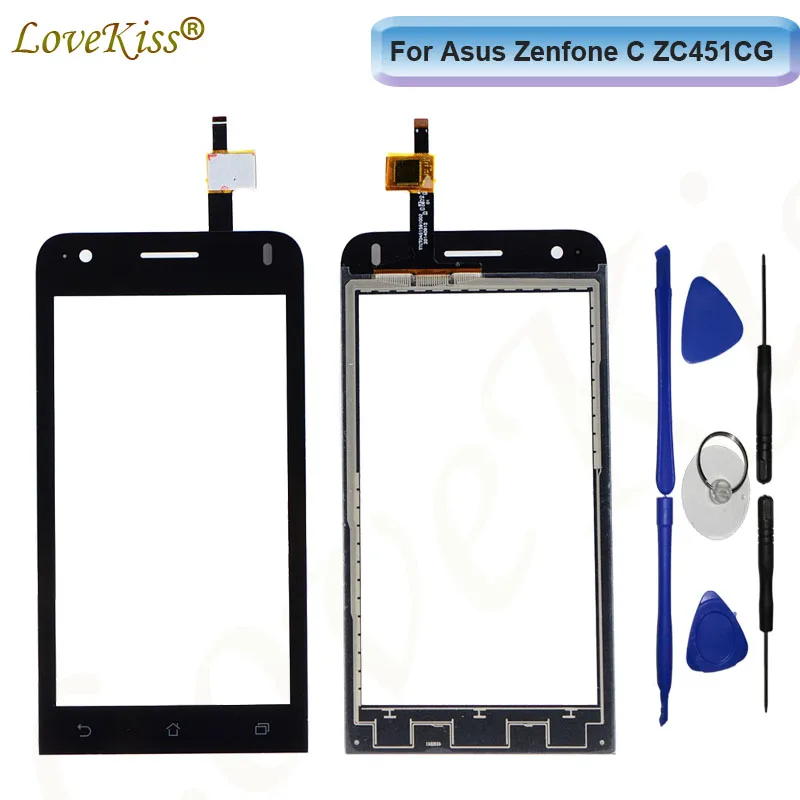 

4.5" ZC451CG Touchscreen Front Panel Digitizer For Asus Zenfone C Z007 ZC451CG Touch Screen Sensor LCD Display Glass Replacement