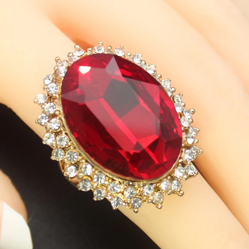 2016 новый Ретро Старинные Ювелирные Изделия Кольца Уникальный Большой Овальный