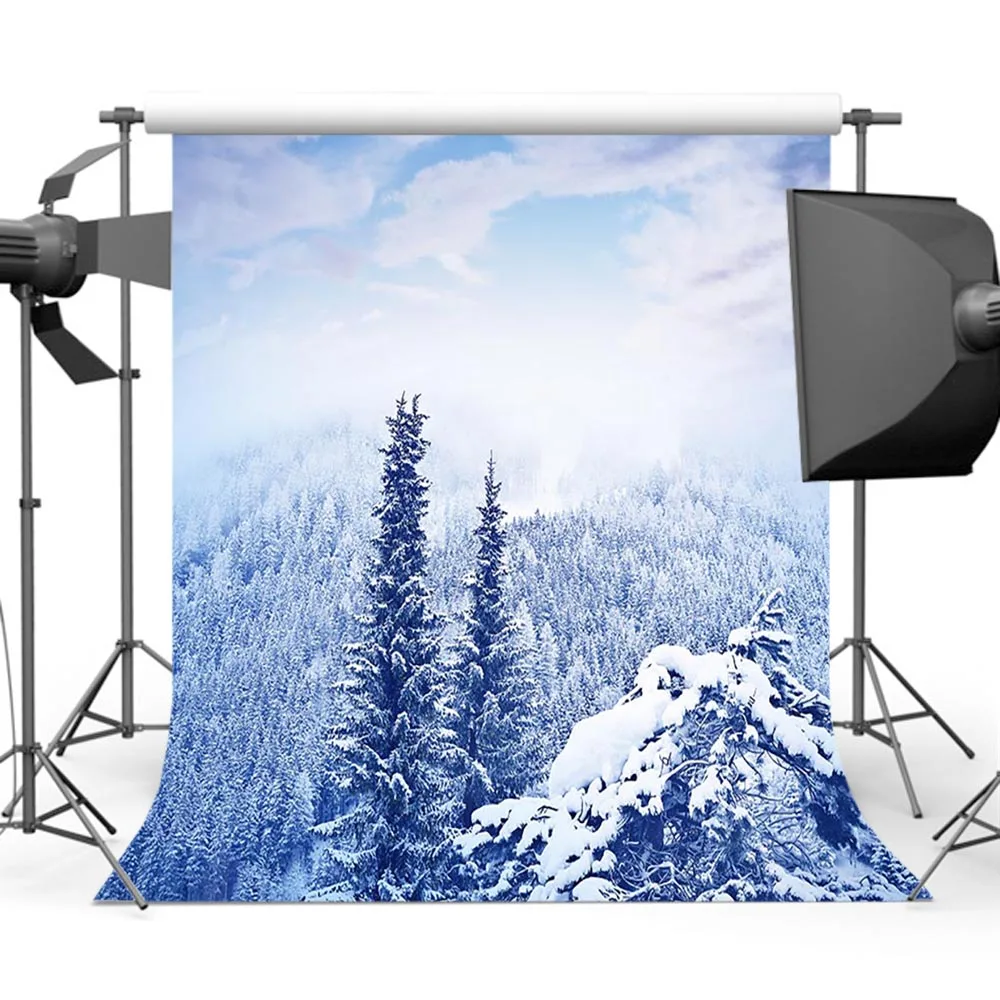 Фотофон Mehofoto с зимним обзором белый Снежный фон для фотостудии фотобудка |