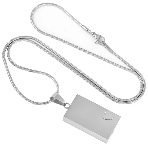 IJD2477 Горячая продажа прямоугольник с маленьким сердцем очарование Нержавеющая