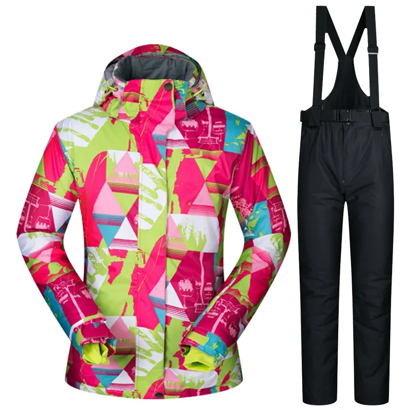 Hot Ski Suit Women's Brands Waterproof Windproof Jackets and Pants Climbing New Veneer Double Board Ladies | Спорт и развлечения