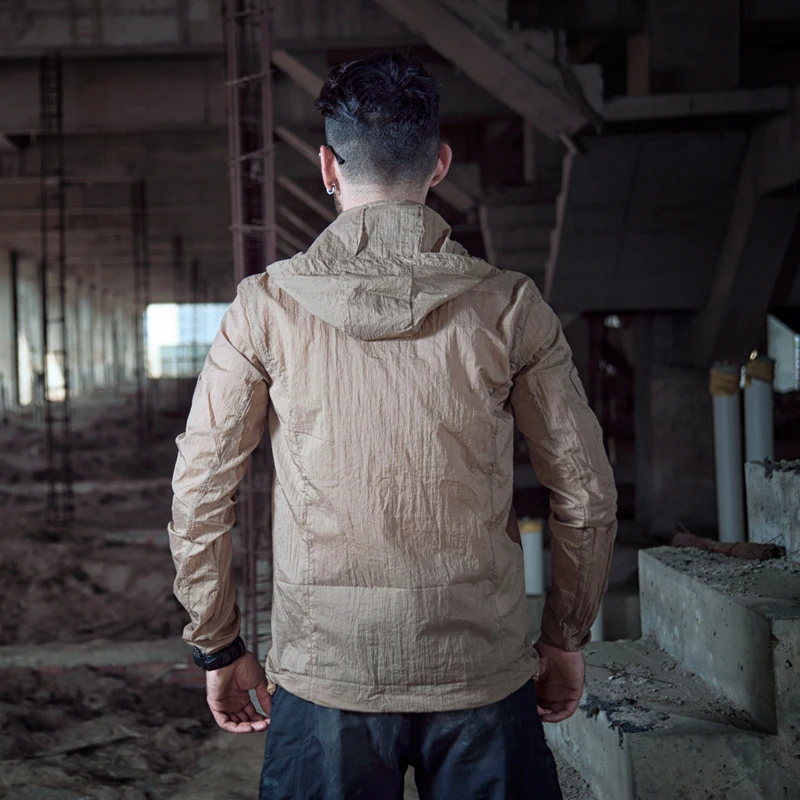 Летняя быстросохнущая Водонепроницаемая легкая тактическая куртка из кожи