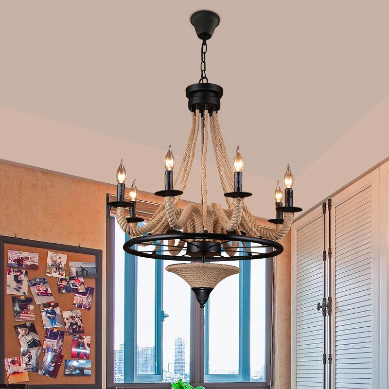 HAIXIANG освещение для ресторана кафе комнаты промышленный ветер винтажная кованая