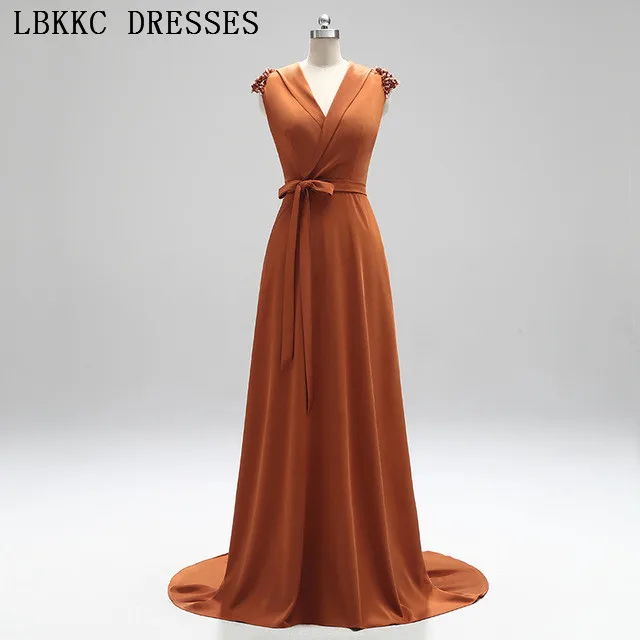 Vestido de festa атласные платья для выпускного вечера трапециевидной формы с v-образным вырезом Vestido Formatura Простые Длинные элегантные платья для выпускного вечера длиной до пола Gala Jurken