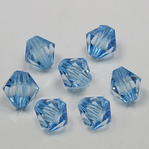 Трендовые акриловые бусины-разделители 200 шт./лот 6 мм биконусные граненые бусины