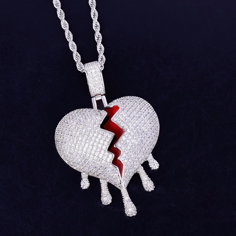 Missfox ожерелье с подвеской трещинами в виде капель любви золотое модное для пары