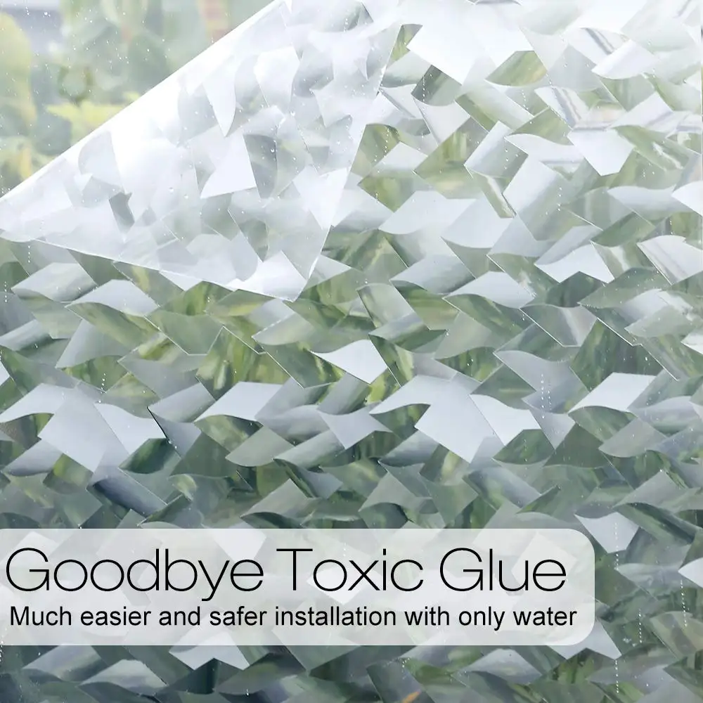 Окно конфиденциальности плёнки 3D кристалл сосульки стикеры без клея статический