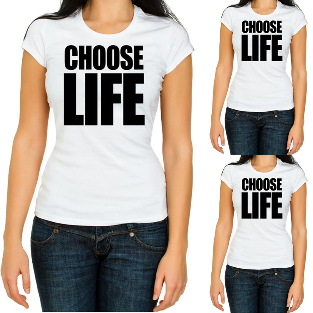2018 летние модные женские туфли Choose Life футболка Дамы Джордж Michael необычные