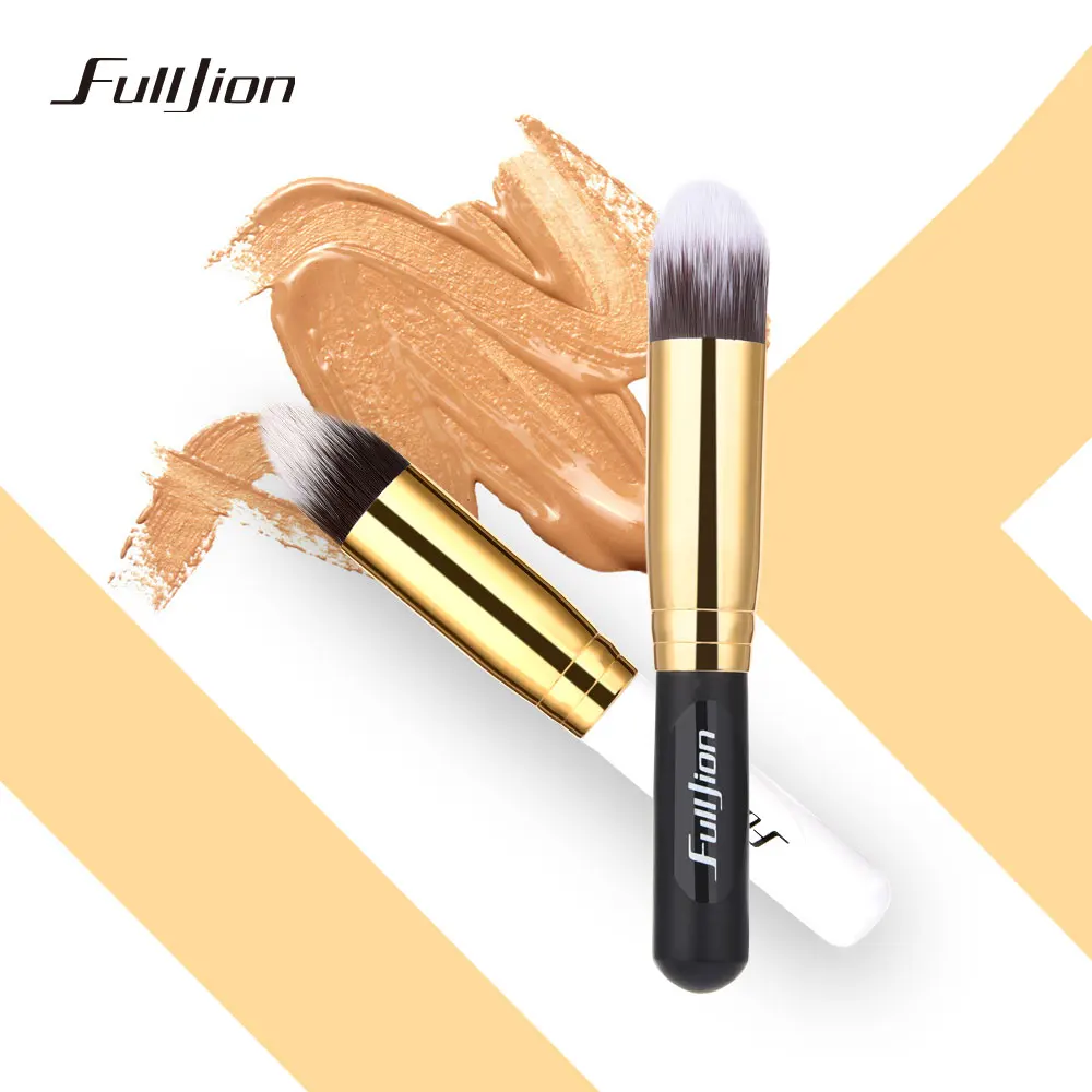 Fulljion 1pcs Multi-function Foundation Brush Wood Handle Blush Powder Synthetic Hair Makeup Brushes 7 Colors To Choose | Красота и