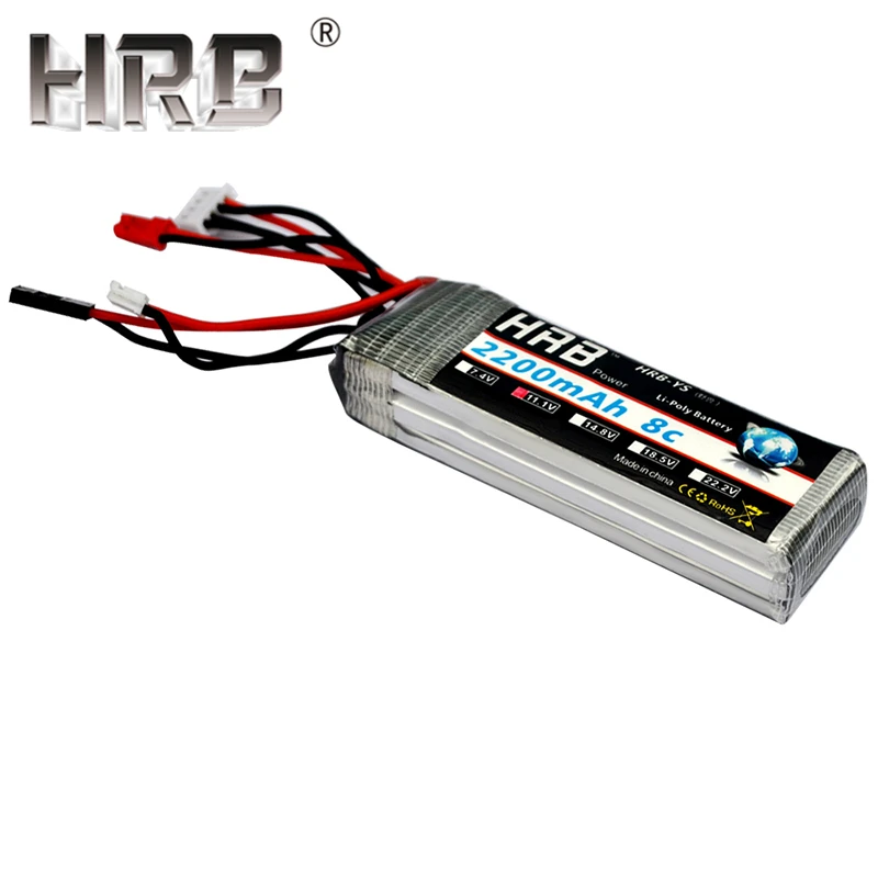 HRB 7,4 V 11,1 V Lipo батарея 2200mah 3S 2S 8C RC части Bateria 2Pin 4pin баланс JST SM Разъемы AKKU для передатчика приемника