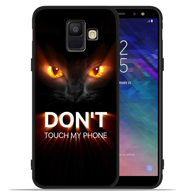 И надписью «Don't touch my phone»(не трогай мой для samsung Galaxy A9 A8 A7 A6 A5 A3 J3 J4 J5 J6 J8 плюс чехол для телефона чехол Coque Чехол-футляр мягкий - Цвет: H1337