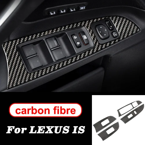 Windows Control Для LEXUS IS250C 300 350C карбоновый стеклоподъемник переключатель рамка декоративная накладка для панели подлокотника салона автомобиля LHD RHD аксессуары - Название цвета: Windows Control