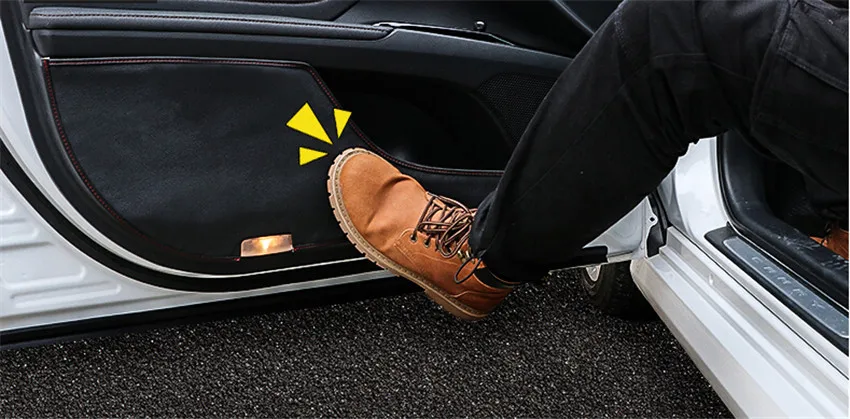Высокое качество 4 шт./лот защита Двери kick чехол для Toyota Camry MK8 pu кожаные автомобильные аксессуары