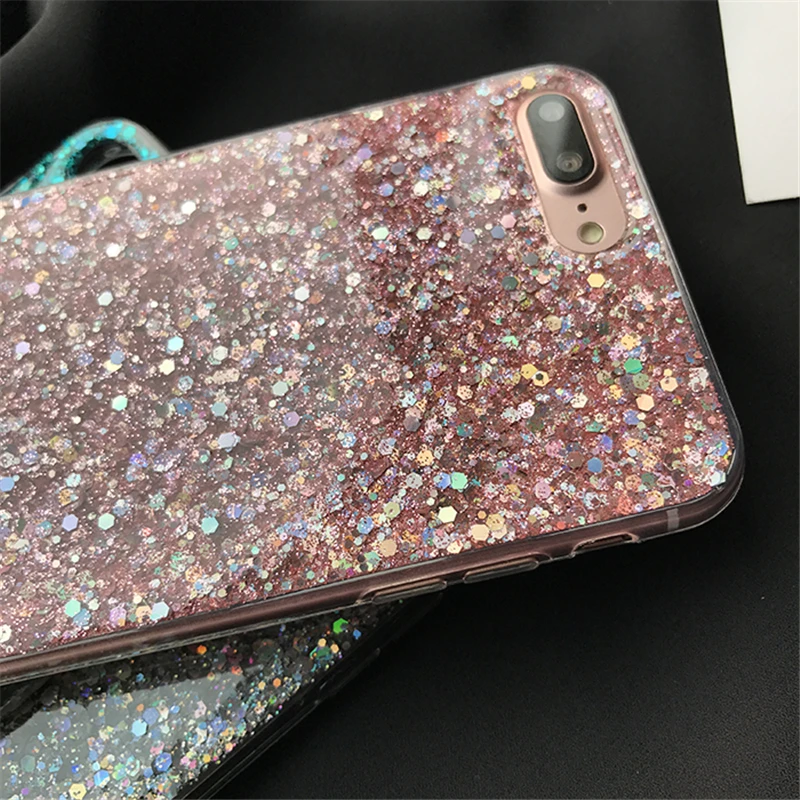 For iPhone X 10 Simple Ultrathin Shine Bling Scale Case 5 5S SE 6 6s Plus 7 8 Back Soft Tpu Silicon | Мобильные телефоны и