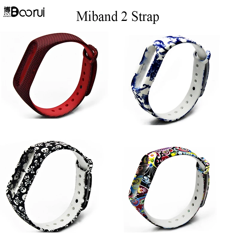 Ремешок BOORUI для Miband 2 силиконовый сменный Браслет Для xiaomi miband2 камуфляжный