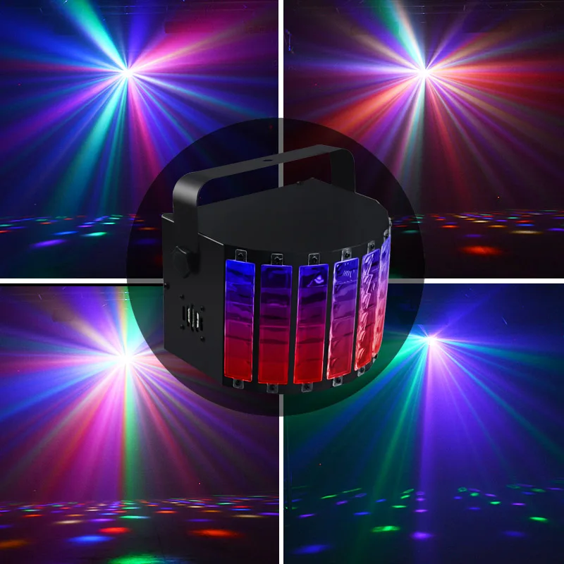

9W Multicolor LED Beams Party Lights Sound Activated Disco DJ Lights for KTV Xmas Party Wedding Show Club Pub Stage Lighting