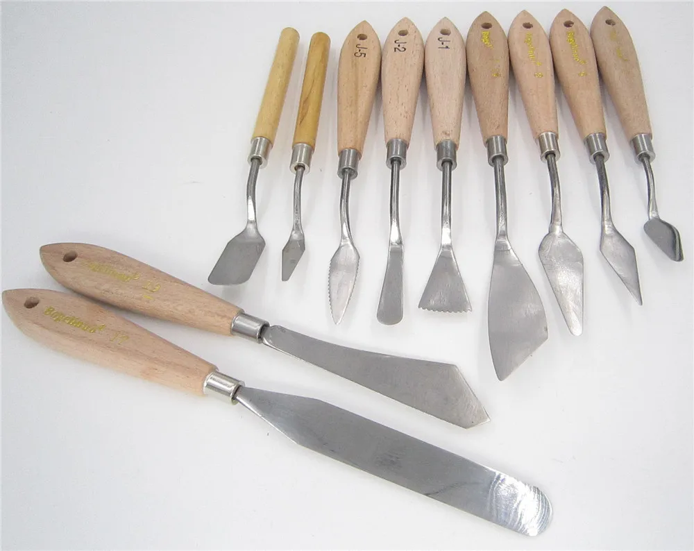 Палитра искусство масло смесь Краска рисовать Шпатель скребок текстура нож