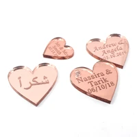 50 pieces 2 5cm personalized engraved baby baptism hangs heart decor wedding table decoration favors tag customized wine charm