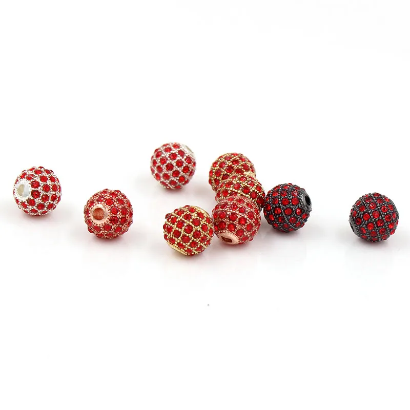 Роскошные бусины-шармы с микрозакрепкой из фианита и хрустального шара для