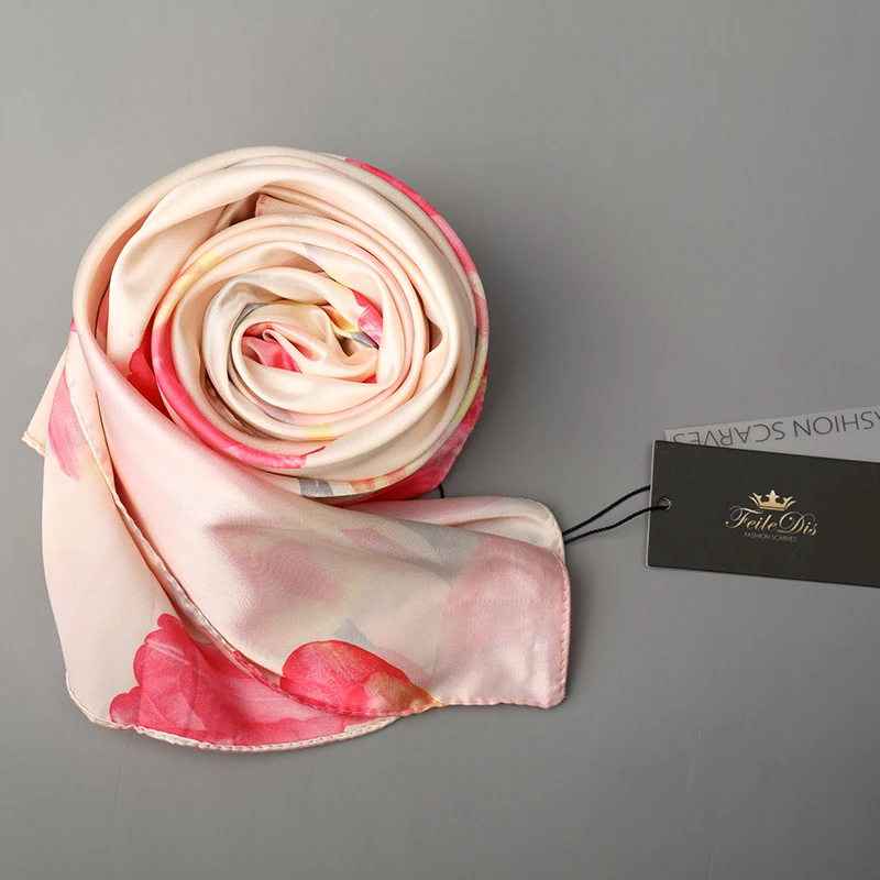 

[FEILEDIS] 2017 Silk Scarf Fashion Women's Shawl Multi-purpose Scarf Double-sided Replacement Use Scarf Series FD013