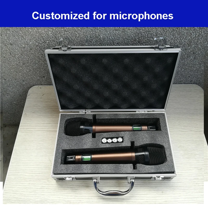 Алюминиевый ящик для инструментов портативный чехол хранения с губчатой