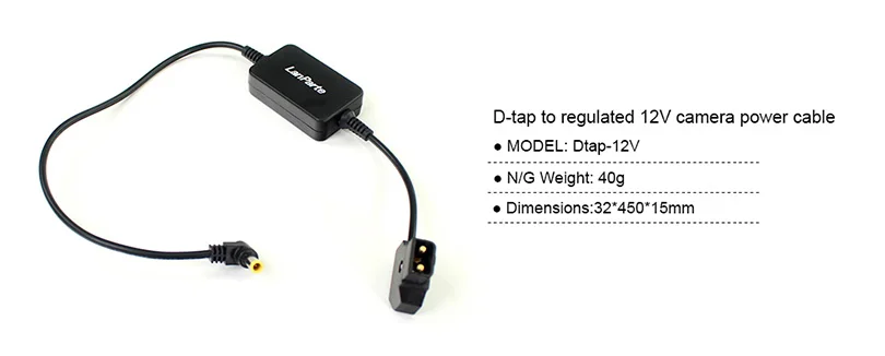 Lanparte Dtap Регулируемый 12 в кабель питания для Panasonic EVA1 для sony FS7 FS5 для A и V крепление батареи DSLR камеры аксессуары