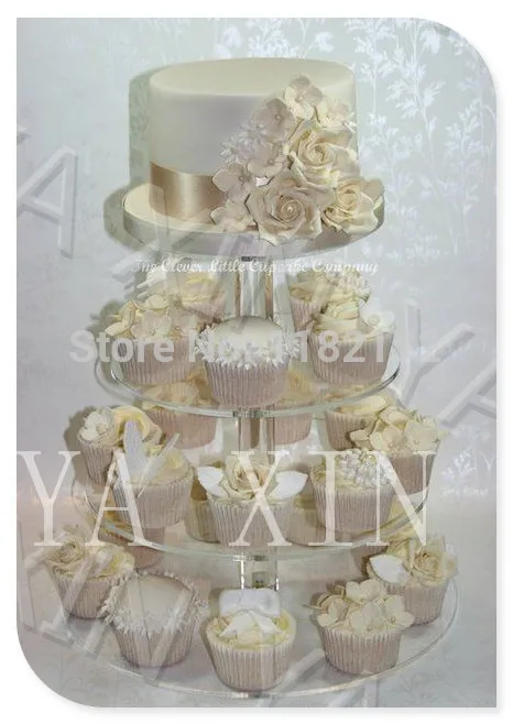 

Storey 12cm 4 Tier Maypole Acrylic Cupcake Stand,Round Perspex Wedding Cake Stand, 4 Tier Plexiglass Cupcake Stand