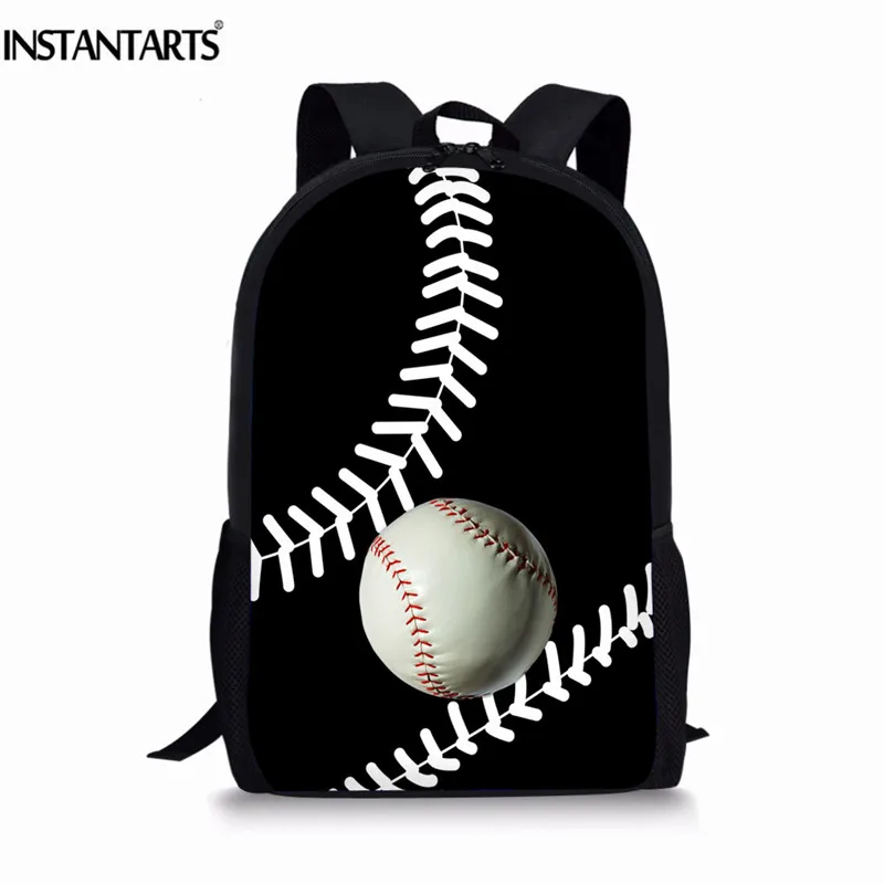 

Школьный рюкзак INSTANTARTS с 3D рисунком, большой дорожный ранец для ноутбука для мальчиков-подростков, с принтом в виде мяча