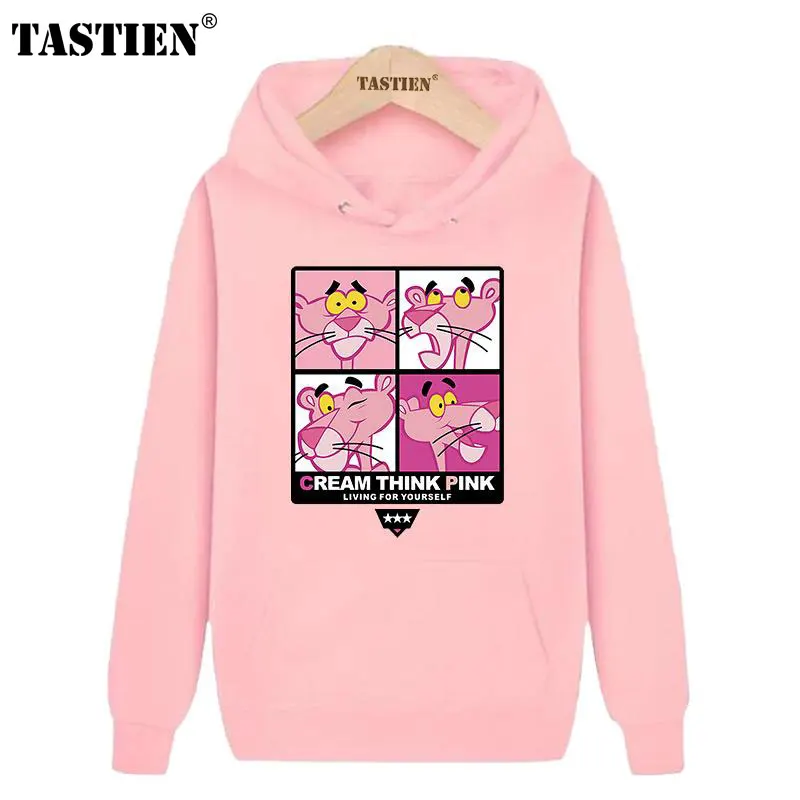 TASTIEN 2018 новые модные милые женские толстовки с принтом розовой Пантеры хлопковые