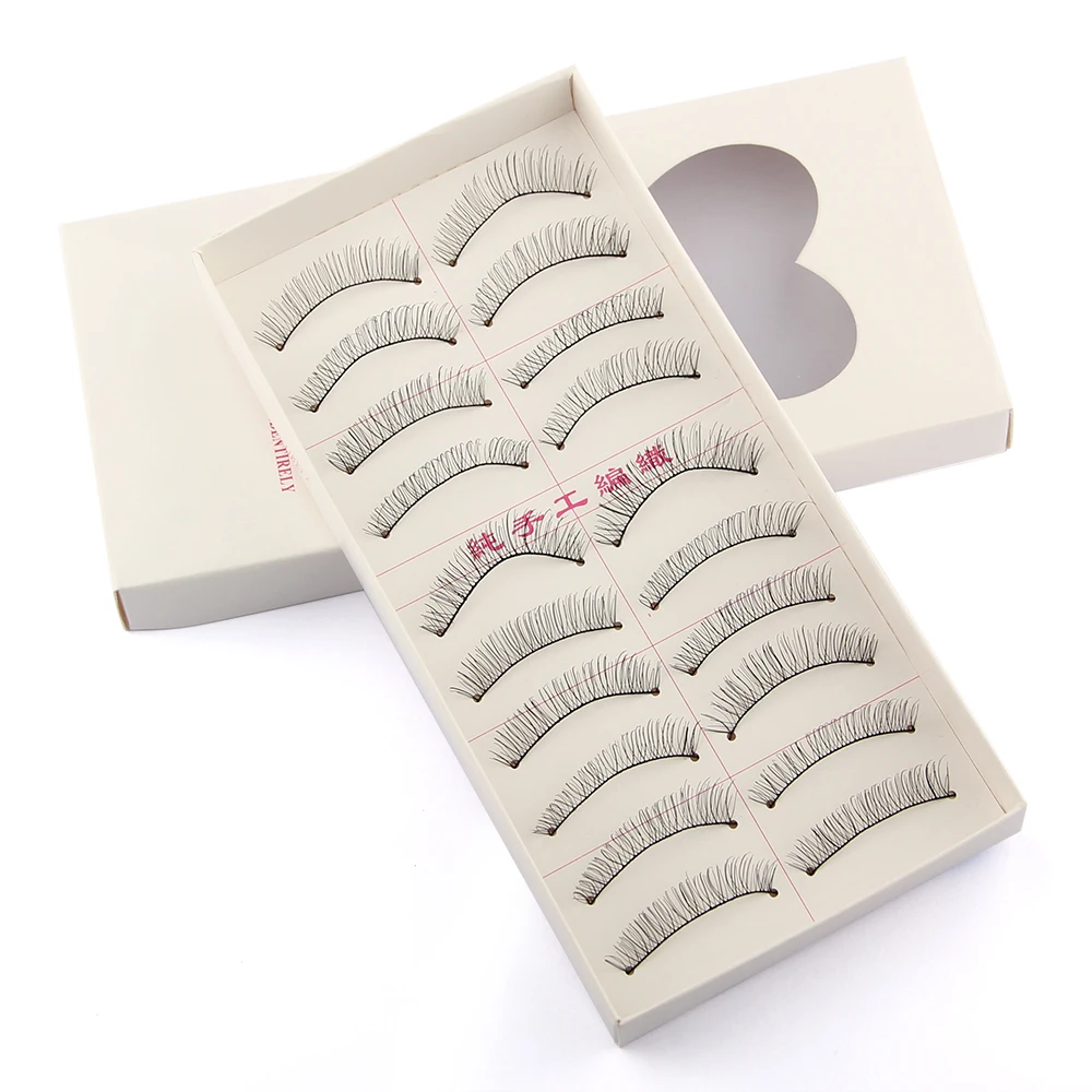 Толстые Длинные Накладные ресницы ручной работы норковые объемные для макияжа 10