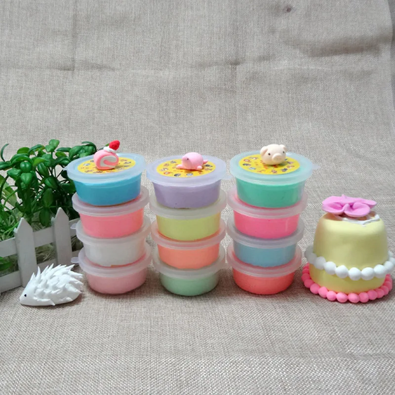 12 цветов/коробка светится в ночное время светильник полимерная глина воздушно