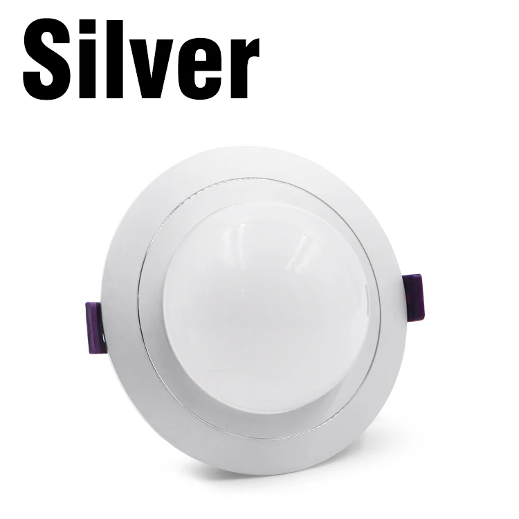 Silver EnwYe светодиодный вниз светильник на потолок, 9 Вт, 12 Вт, теплый белый свет/холодный белый светодиодный светильник AC 220V - Испускаемый цвет: Silver