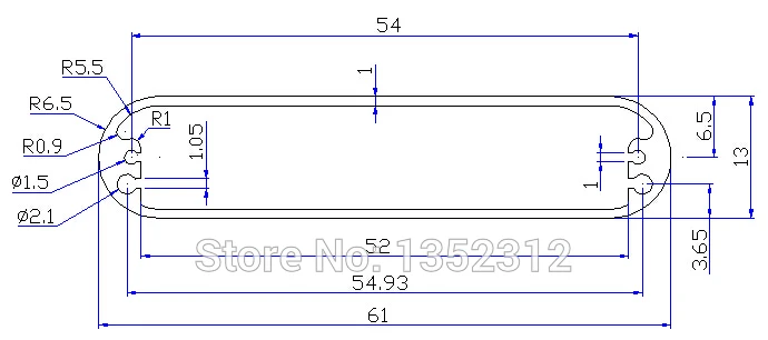 Один шт 61*13*85 мм алюминиевая коробка Enclousure корпус проект электронный для PCB DIY slivery