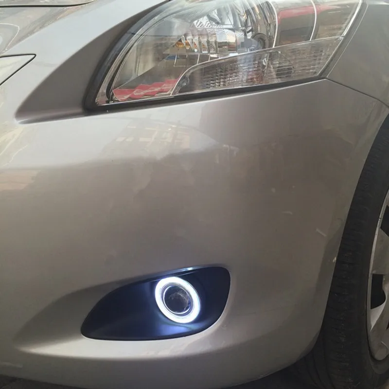 Для Toyota Belta Yaris Sedan XP90 COB светильник Angel Eyes DRL желтый сигнальный H11