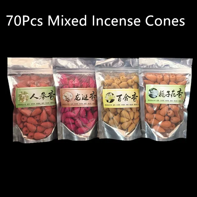The Lotus Incense Burner With 70pcs Cones Purple Clay Holder Monk Censer | Дом и сад