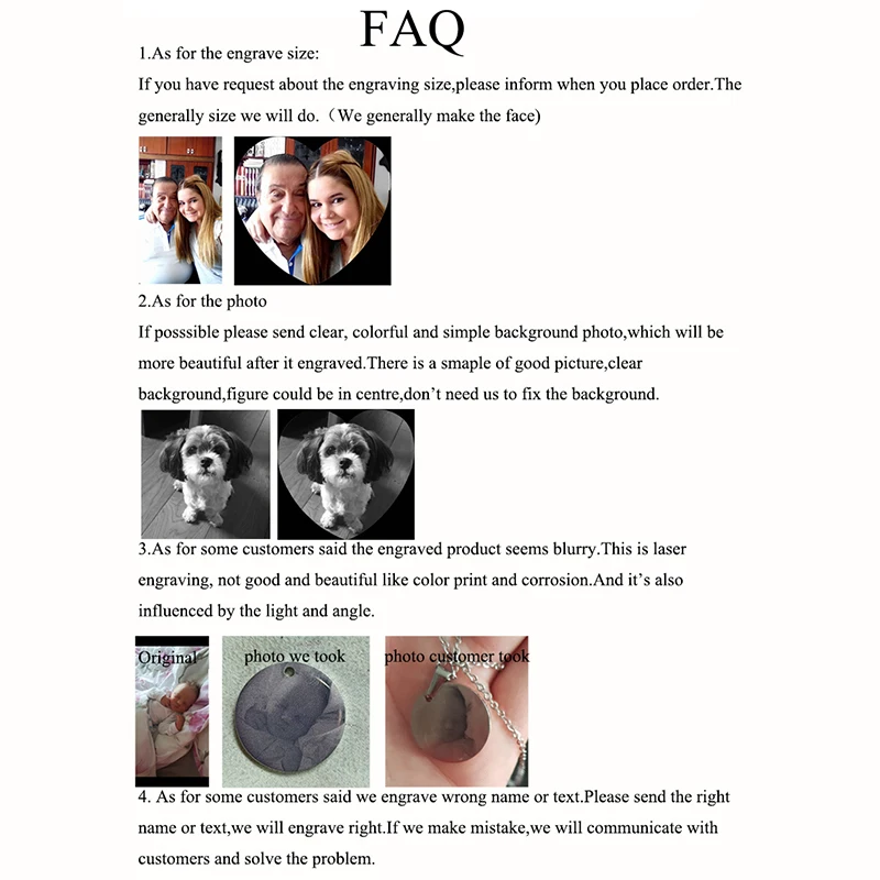 HOYON ожерелье на заказ с гравировкой фото имени из нержавеющей стали