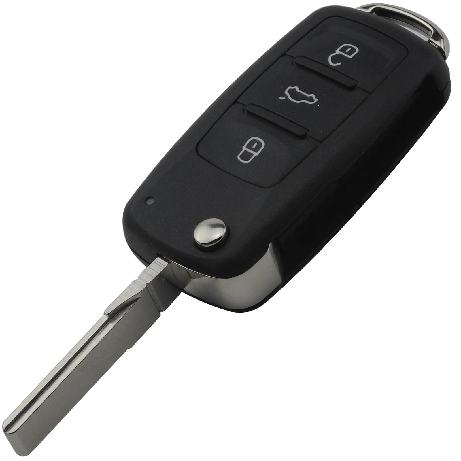 3 Button Дистанционный ключ для автомобиля в виде ракушки для Volkswagen VW Golf Passat Tiguan Polo Passat CC сиденья Skoda Octavia III Mk6 Octavia 2/3/4 BTN флип запись чехол Брелок топ светильник - Количество кнопок: 3 Button