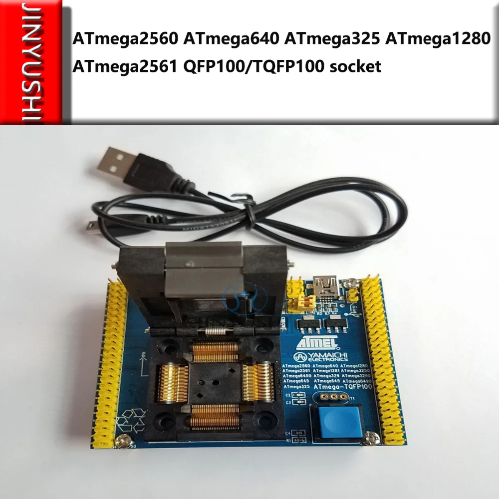 Раскладной разъем ATmega2560 ATmega640 ATmega325 ATmega1280 ATmega2561 QFP100/TQFP100 тестовый для