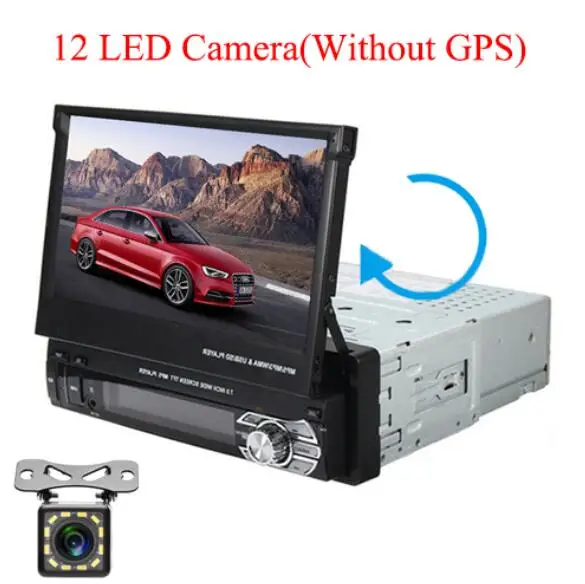 12LED Camera(No GPS) Podofo автомобильный аудио " HD Автомобильный MP5 плеер gps Авторадио 2Din сенсорный экран Авто Радио Видео Стерео Мультимедиа Bluetooth/FM/MP5/USB/AUX - Цвет: 12LED Camera(No GPS)