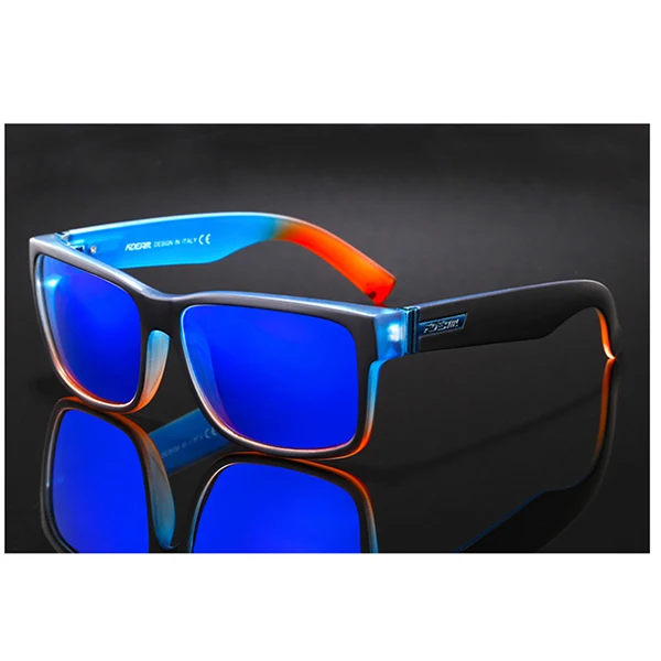 C4 Dark Blue Mirror KDEAM, дизайн, поляризационные солнцезащитные очки для мужчин и женщин, Летний Стиль, квадратные солнцезащитные очки, для путешествий, уф400, мужские оттенки, KD26 - Цвет линз: C4 Dark Blue Mirror
