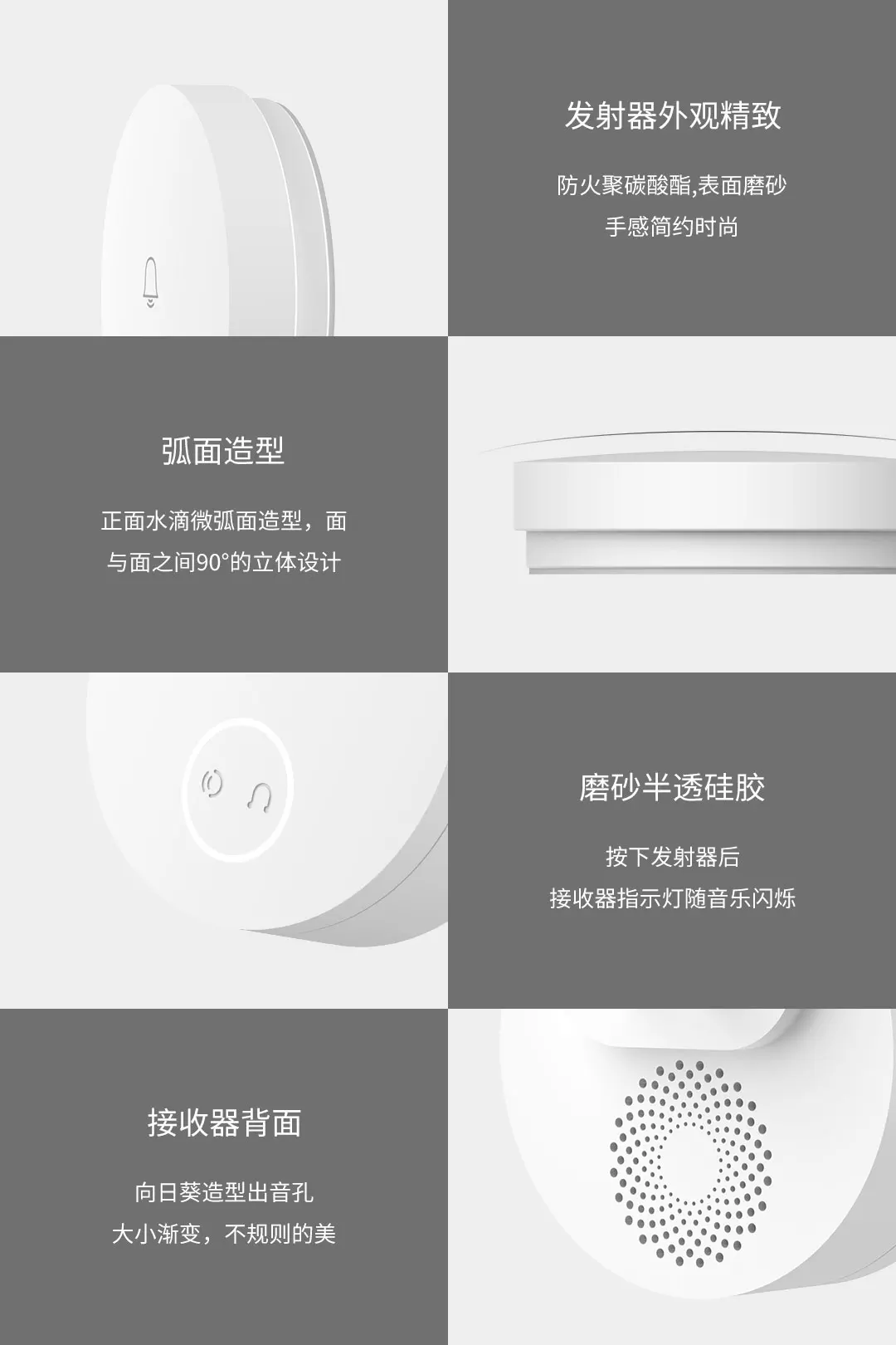 Xiaomi Linptech самогенерирующий беспроводной дверной звонок без батареи Нет проводки отключение памяти привычки работа с приложением mihome