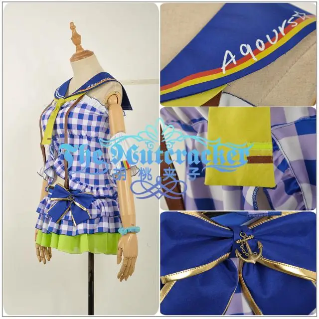 [Акции] Аниме Любовь жить солнце! Aqours Kanan Мацуура пляжные пробудить Unifrom Косплэй костюм для Хэллоуина