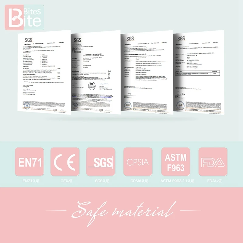 Детский деревянный Прорезыватель для зубов 3 шт./лот|Интерактивные игрушки