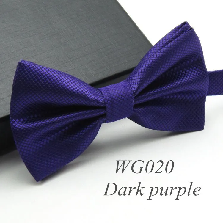 WG020 Dark purple Галстук бабочка на застежке. Большой выбор расцветок - Цвет: WG020 Dark purple