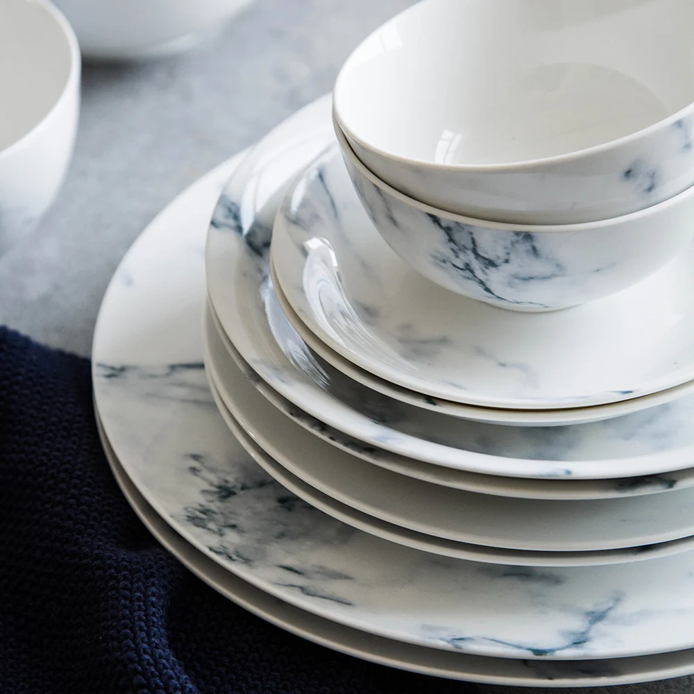 Европейская мраморная серия керамическая посуда в западном стиле новая миска из