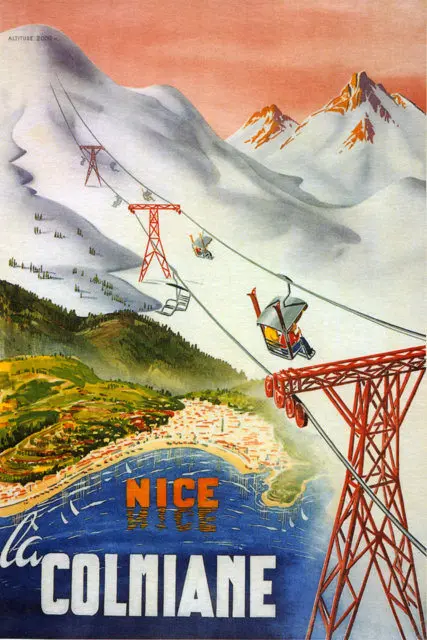 Винтаж Лыжный Спорт Путешествия плакат в интернет магазине La Colmaine милый