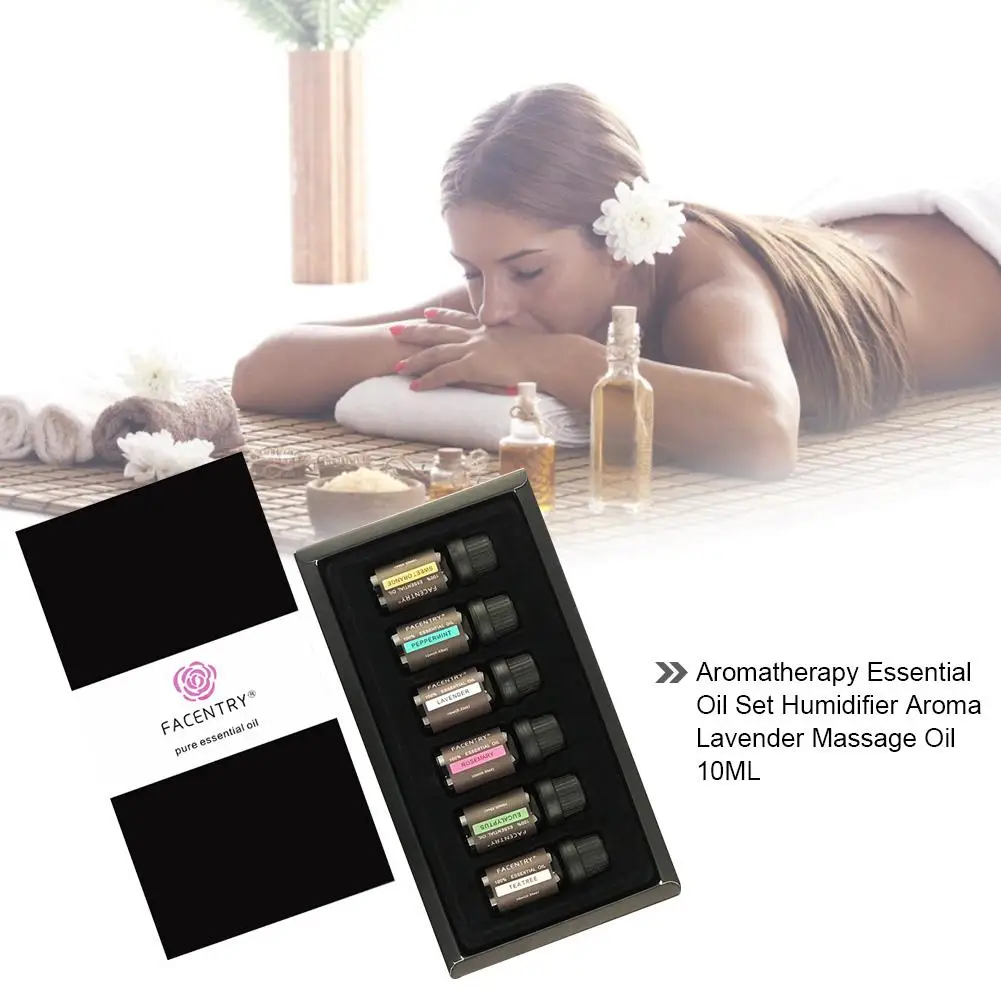 6 шт./компл. чистые натуральные ароматерапевтические масла по 10 мл для