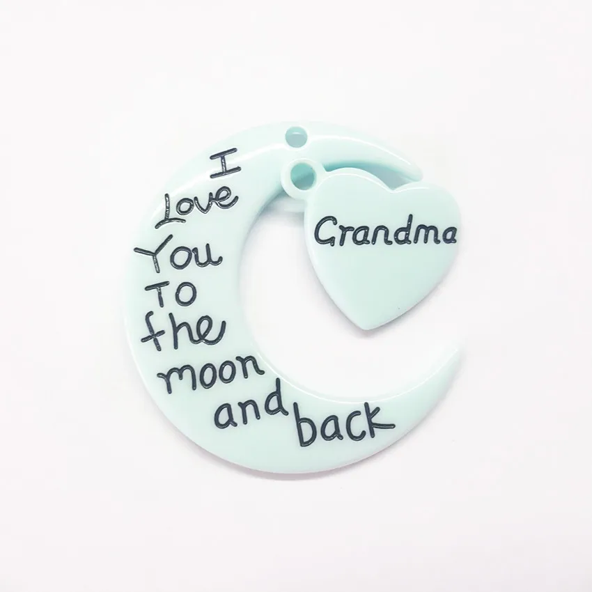 10 комплектов модное ожерелье с надписью I Love You To The Moon And Back кулоны из смолы сделай