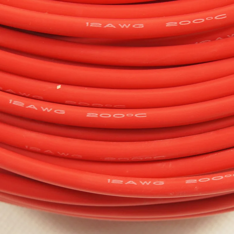 Силиконовый кабель Ormino 1 м 12awg 16awg 14awg 10awg силиконовый провод RedBlack комплект для