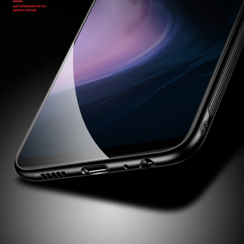 Luxury Glass Phone Case on for Funda Oneplus 6 Solid Color Cover Coque Oneplus6 1+6 Shockproof Men Women |